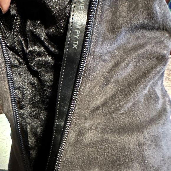 Jeffrey Tyler "Maddie" Charcoal Knee High Slouch Boots Size 8M - Picture 7 of 8